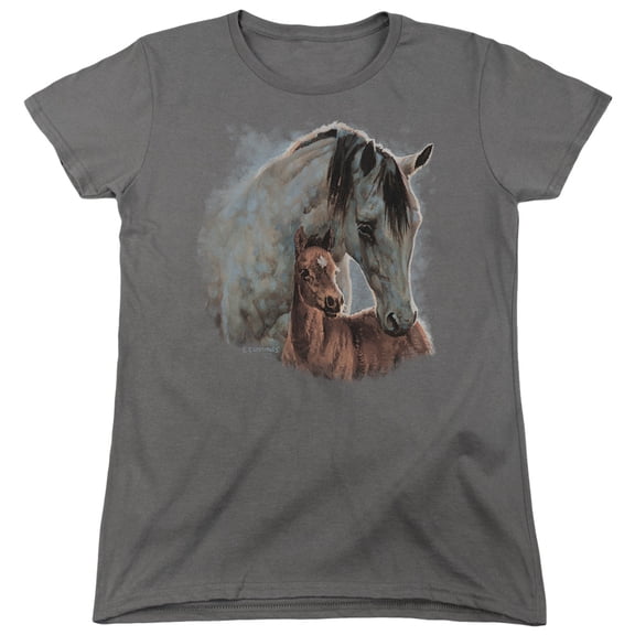Wild Wings - Painted Horses - Women's Short Sleeve Shirt - Small