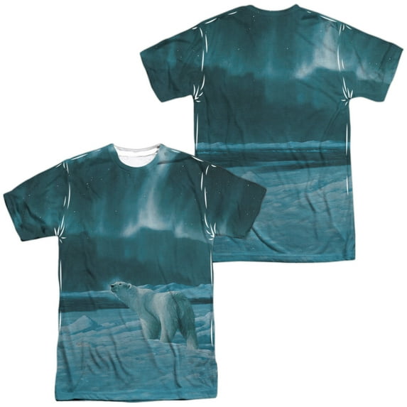 Wild Wings Polar Night Light Unisex Adult Sublimated Costume T Shirt (Front/Back), Medium Multicolor