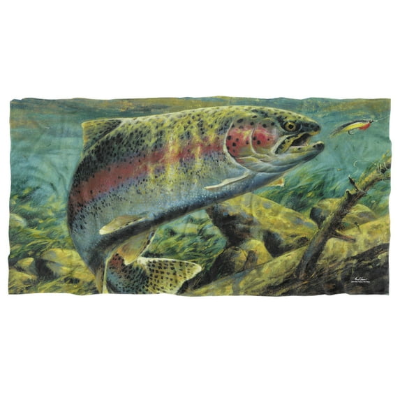 Wild Wings Rainbow Trout 2 Officially Licensed Beach Towel 30' X 60'