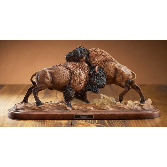 Wild Wings Test of Strength - Bison Sculpture by Greg Peltzer