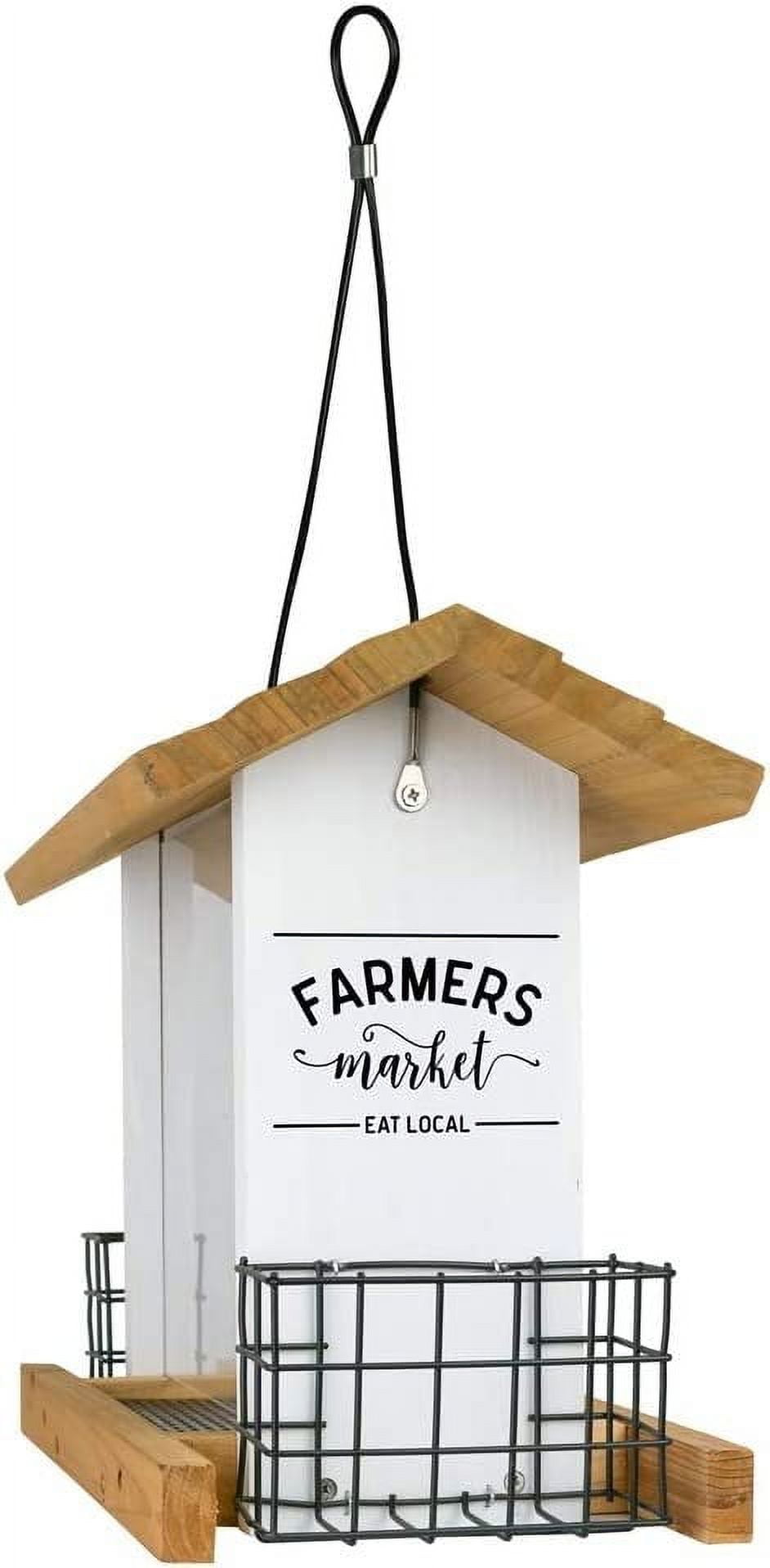 Wild Wings WWLF2-DECO Farmhouse Hopper Bird Feeder, White