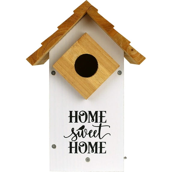 Wild Wings Farmhouse Bluebird House WWLH3-DECO - Decorative Outdoor Birdhouse - White