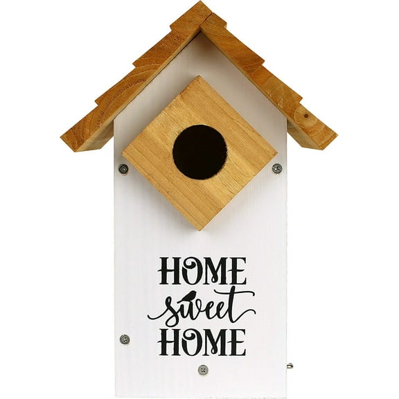 Wild Wings Farmhouse Bluebird House WWLH3-DECO - Decorative Outdoor Birdhouse - White