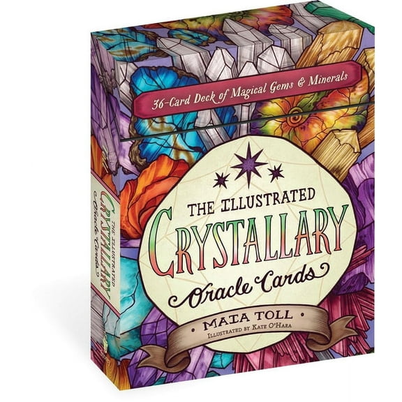 Wild Wisdom The Illustrated Crystallary Oracle Cards: 36-Card Deck of Magical Gems & Minerals, (Hardcover)