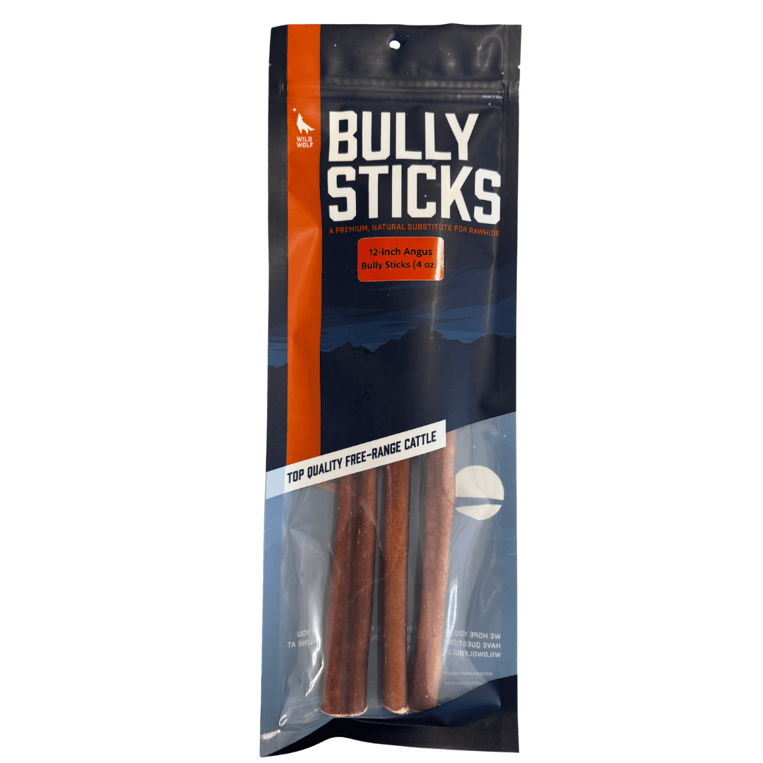 Angus Wolves Wild Wolf 12-Inch Angus Bully Sticks (4-Oz) - Walmart.com