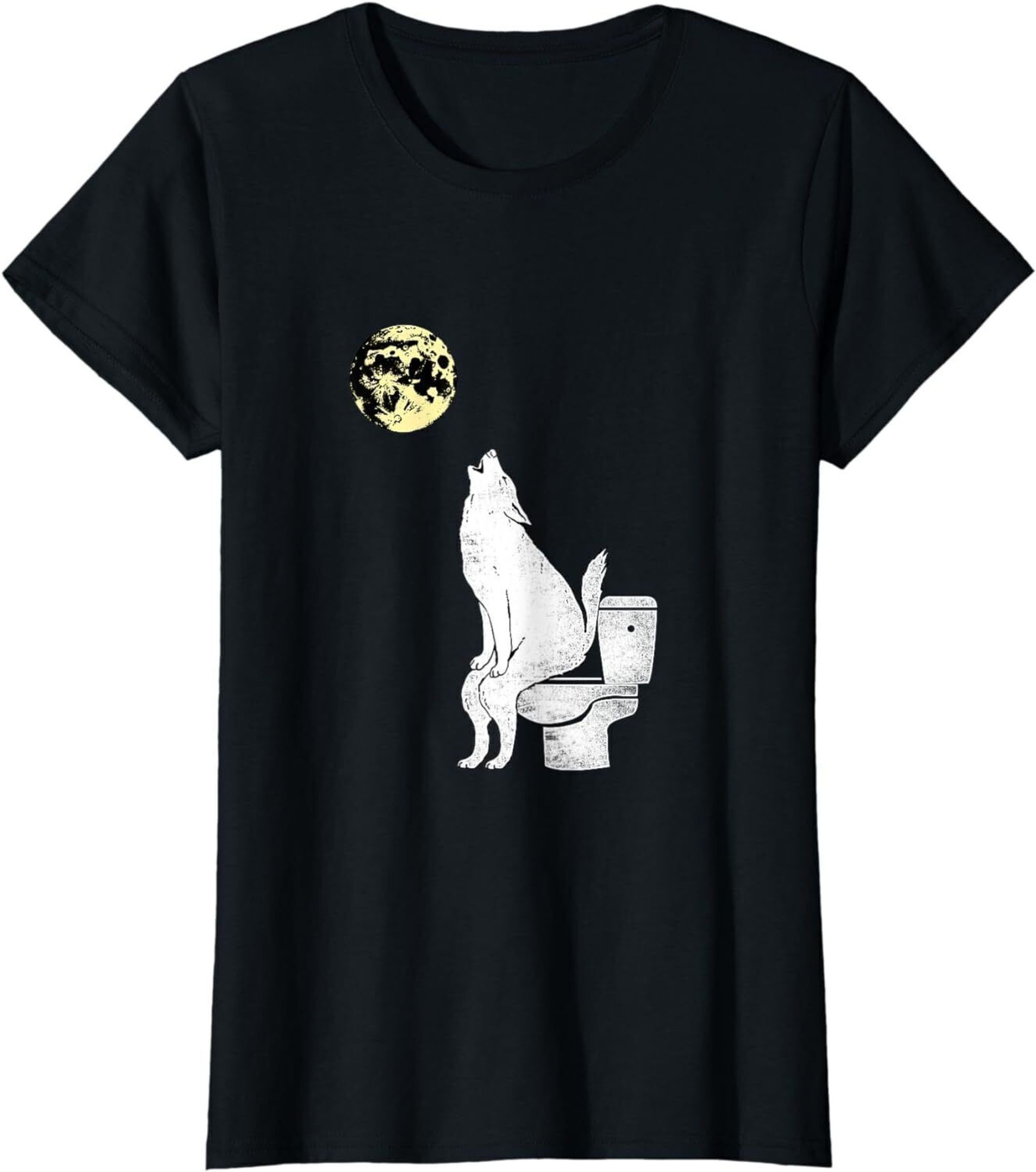 Wild Wolf Bathroom Break Tee A Howling Good Gift for the Loo Lover in
