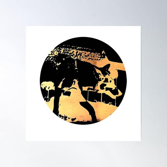 Wild Wolf Grunge Gothic Wolf Spirit Animal Art Poster Wall Art, Modern Wall Decor, 16x16 UNFRAMED