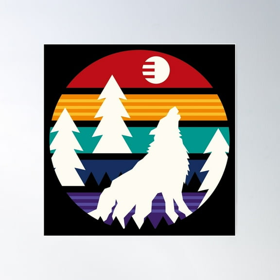 Wild Wolf Poster Wall Art, Modern Wall Decor For Living Room Bedroom, 12x18 UNFRAMED