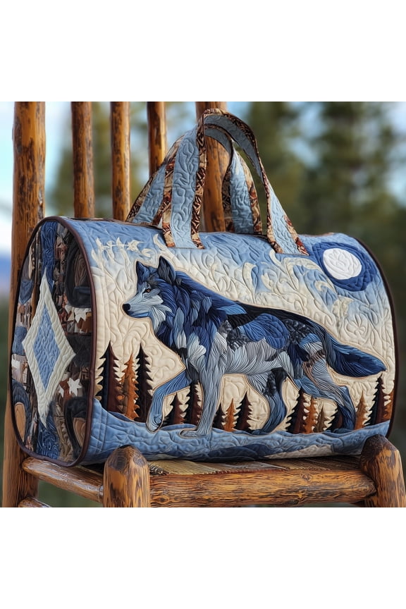 Wild Wolf Quilted Duffle Bag