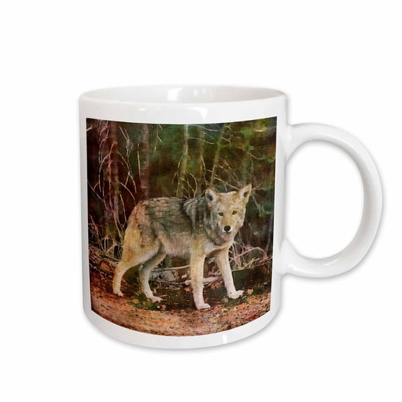 3drose, Wild Wolf Watercolor Illustration, 11oz Mug