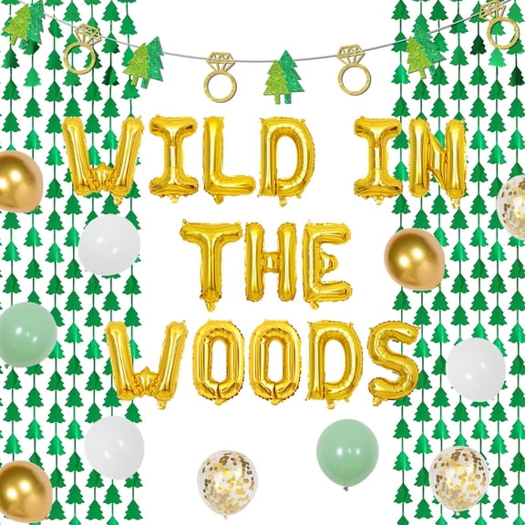 Wild in the Woods Balloons Bachelorette Decorations Camping Bachelorette Party for Girls Bride To Be Camp Bridal Shower Wedding Engagement Hen Party Supplies