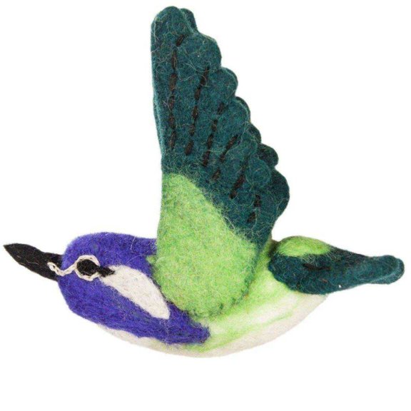 Wild Woolies Felt Bird Garden Ornament Costas Hummingbird