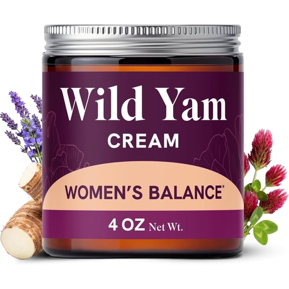 SMNutrition Wild Yam Cream 3450mg, Menopause Support & Hormone Balance for Women, 4 fl oz