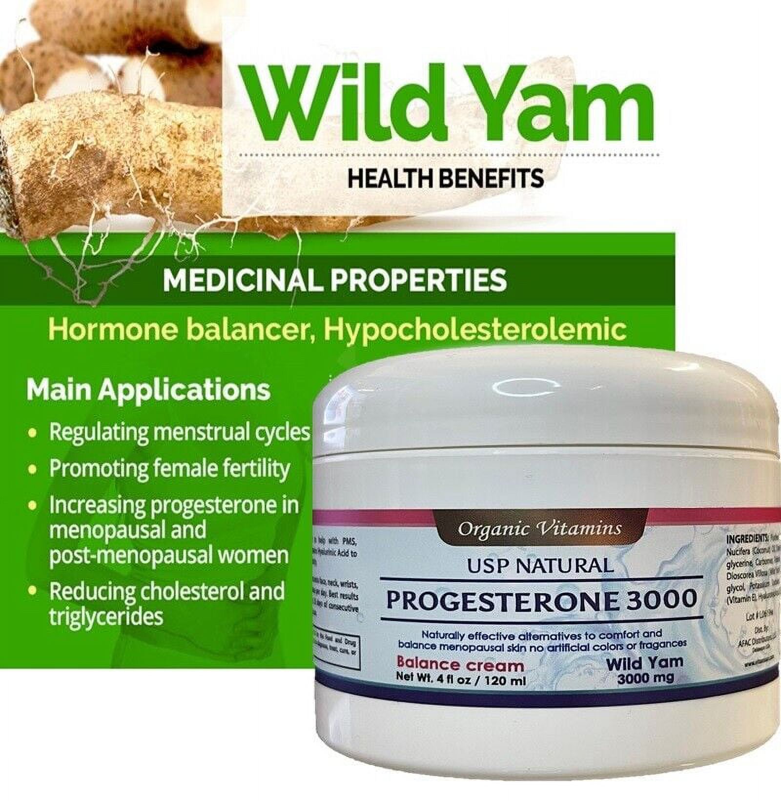 Wild Yam Cream Natural Ingredients 4 oz