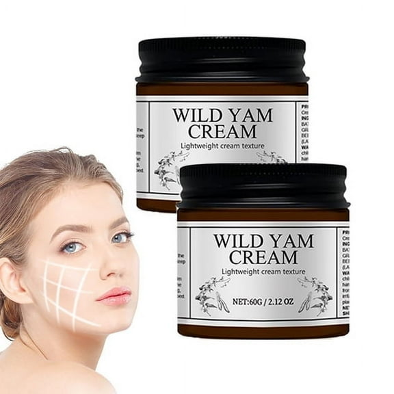 Wild Yam Cream, Organic Wild Yam Cream, Women's Organic Wild Yam Cream Facial Moisturizer, Wild Yam Cream Skin Care, Natural Night Sweats Cream for Men & Women