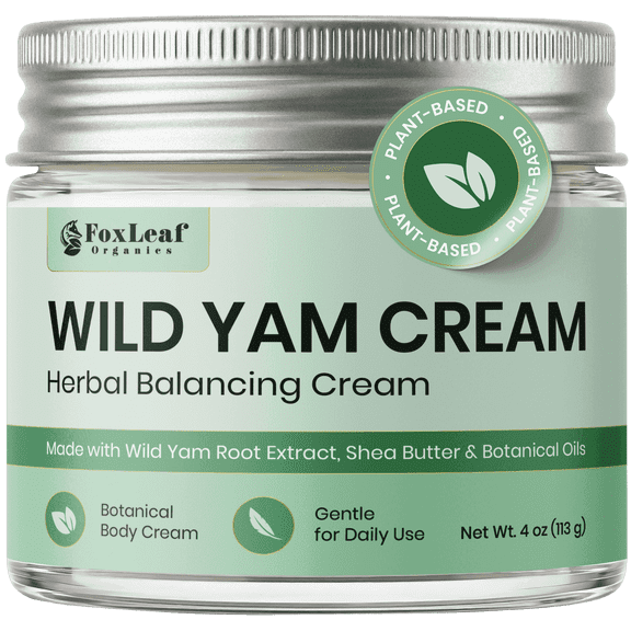 Wild Yam Cream for Women, Hormonal Balance Support, Hydrating, Non-Greasy, 4 oz