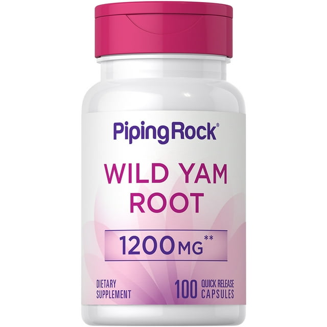 Piping Rock Wild Yam Root Vitamin Capsules, 1200mg, 100 Count, 10:1 ...