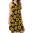 thumbnail image 1 of Wild Yellow Sunflowers On Black Background Dress Elegant Party Dresses Evening Dresses Women Dress Sleeveless Dress Ladies Dresses, 1 of 4