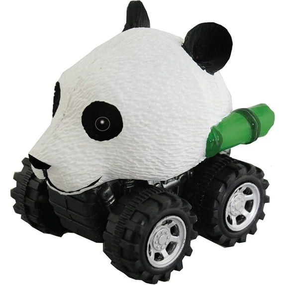 Deluxebase Wild Zoomies – Panda Friction-Powered Monster Truck Toy with Cool Animal Rider