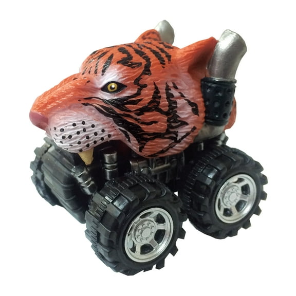 Wild Zoomies - Tiger by Deluxebase. Friction Monster Truck Toy with Animal Rider for Boys & Girls