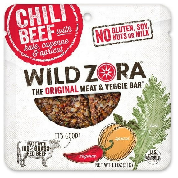 Wild Zora Chili Beef Bar With Cayenne & Apricot (10x1.1 OZ)
