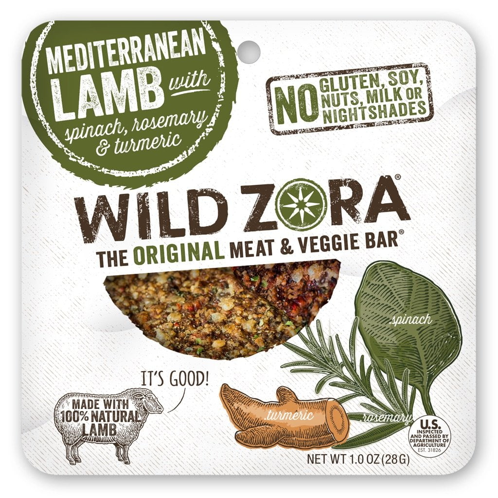 Wild Zora Meat & OIF8 Veggie Bars, Mediterranean Lamb, 10Pack, Fed