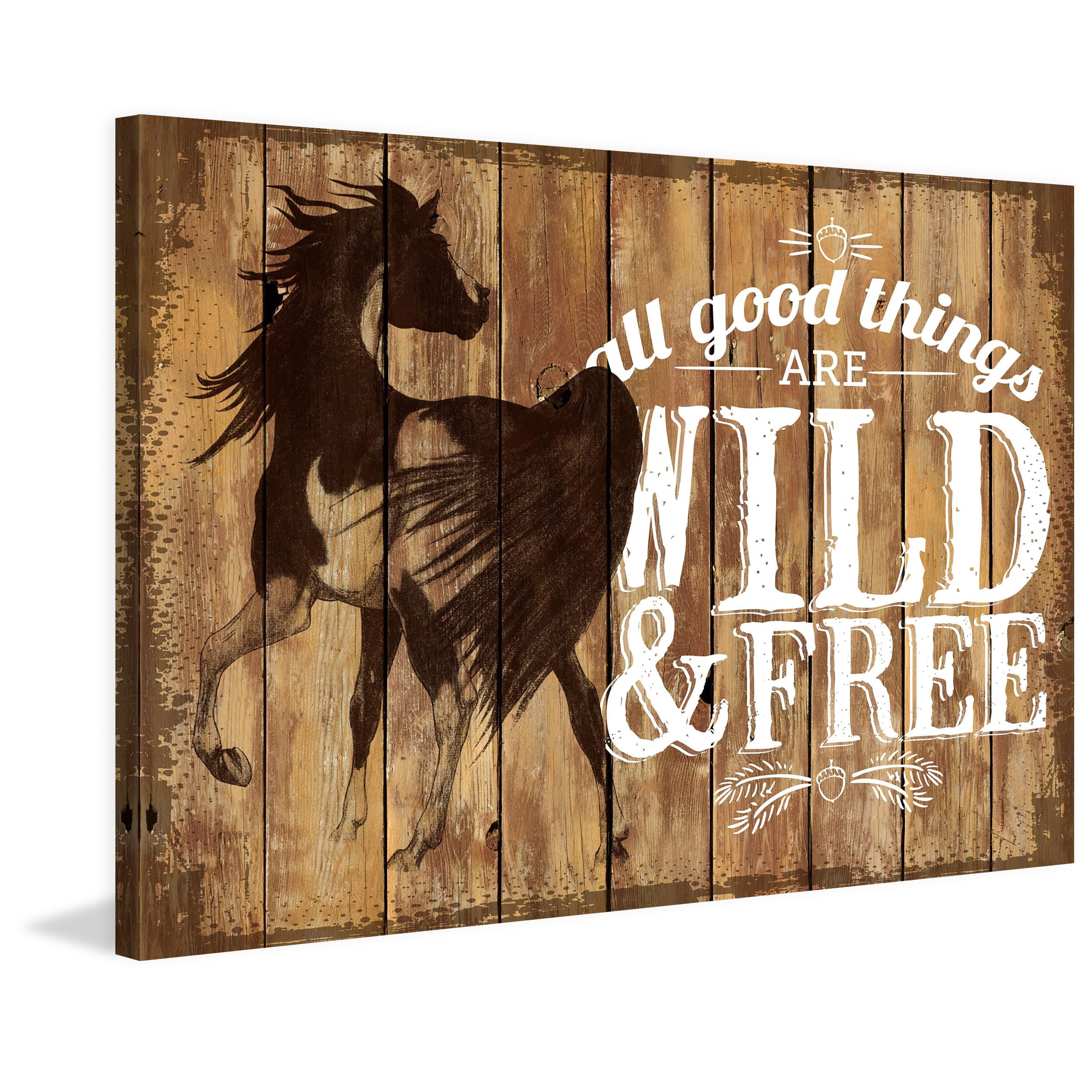 "Wild and Free 2" Painting Print on Wrapped Canvas