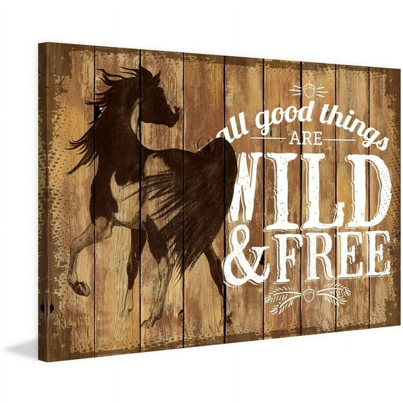 "Wild and Free 2" Painting Print on Wrapped Canvas