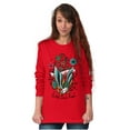 thumbnail image 1 of Wild and Free Bald Eagle Rose Tattoo Long Sleeve TShirt Men Women Brisco Brands S, 1 of 6
