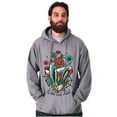 thumbnail image 1 of Wild and Free Bald Eagle Rose Tattoo Unisex Plus Fleece Graphic Hoodie Brisco Brands 2X, 1 of 5