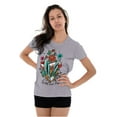 thumbnail image 1 of Wild and Free Bald Eagle Rose Tattoo Womens Fitted Plus Size Graphic Tee Brisco Brands 2X, 1 of 5