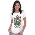 thumbnail image 1 of Wild and Free Bald Eagle Rose Tattoo Womens Fitted Plus Size Graphic Tee Brisco Brands 3X, 1 of 5