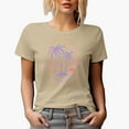 thumbnail image 1 of Wild and Free Just Like the Sea with Palm Trees, Beach or Summer Art Merch Gift, Tan T-Shirt, Large, 1 of 5