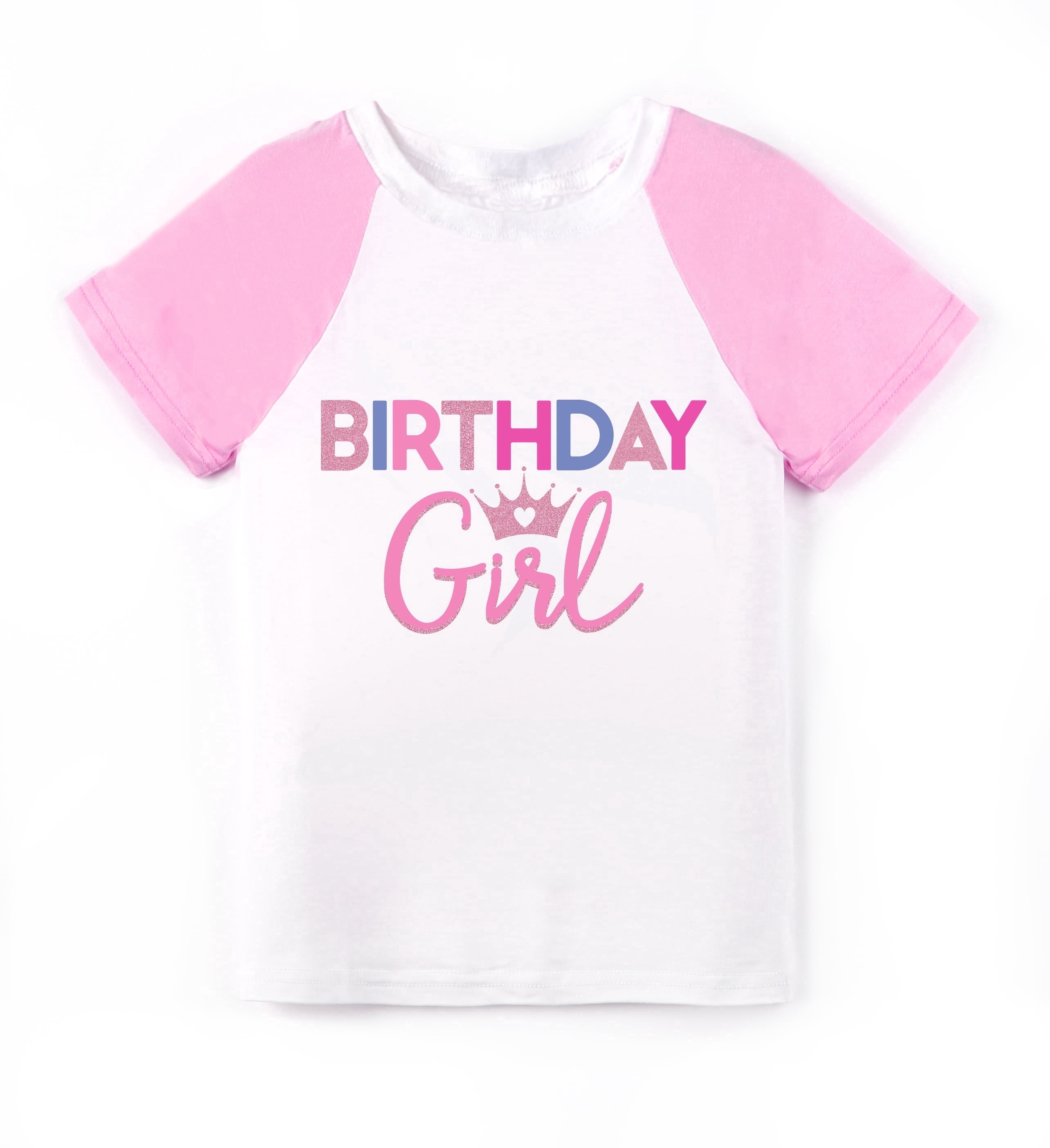 Wild and Happy Birthday Girl T-Shirt Princess Party Short Sleeve for Toddler Girl 5T