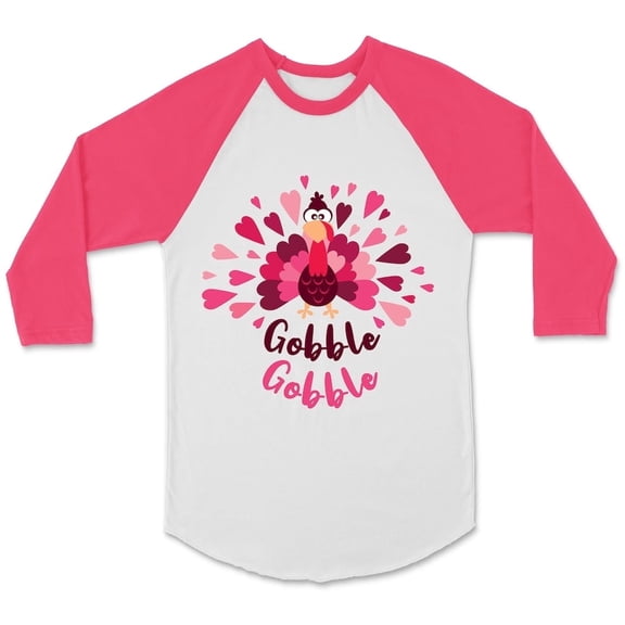 Wild and Happy Thanksgiving Gobble Turkey Long Sleeve Shirt Toddler Girl 5T