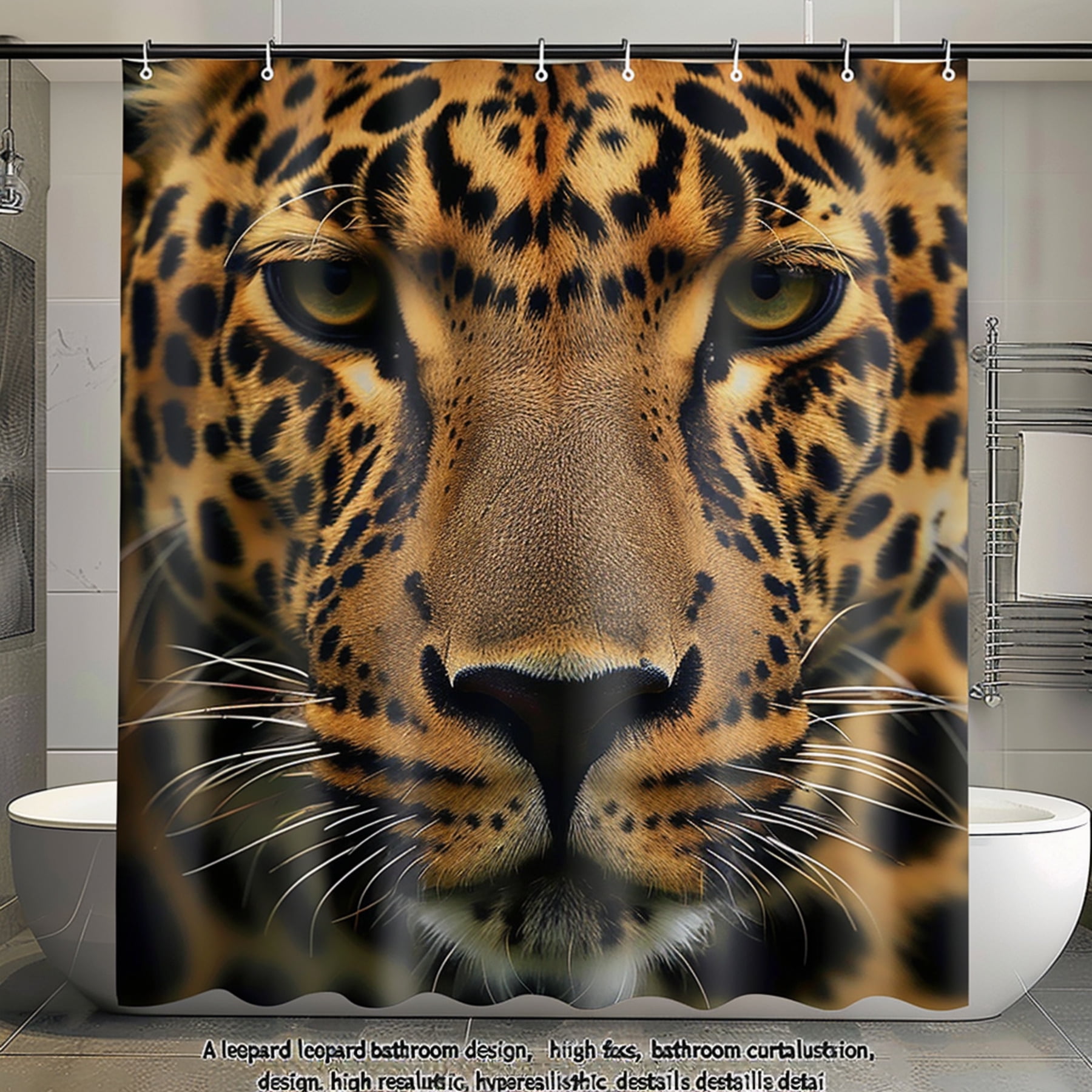 Wild and Stylish Leopard Print Shower Curtain Transform Your Bathroom