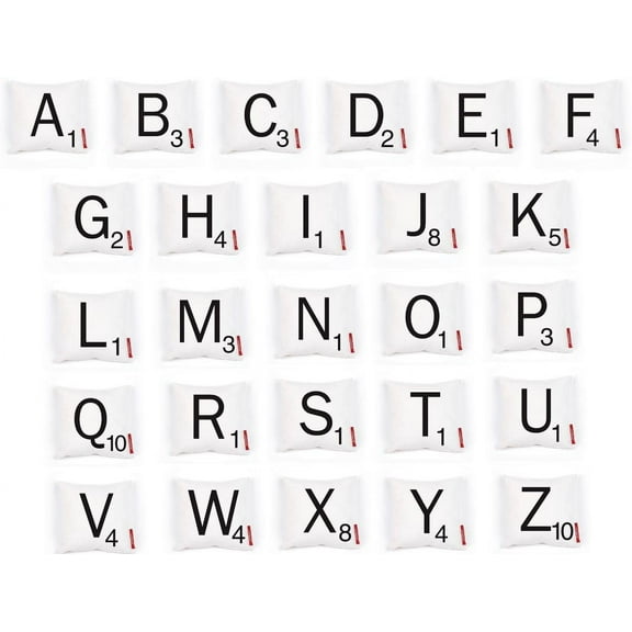 Wild and Wolf Scrabble 15" Pillow - Choose Your Letters Letter I Unisex