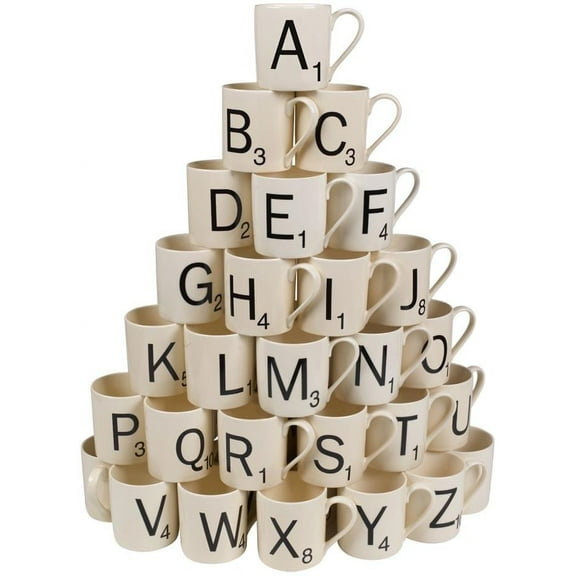Wild and Wolf Scrabble Coffee Mug - Choose Your Letters Letter O Unisex