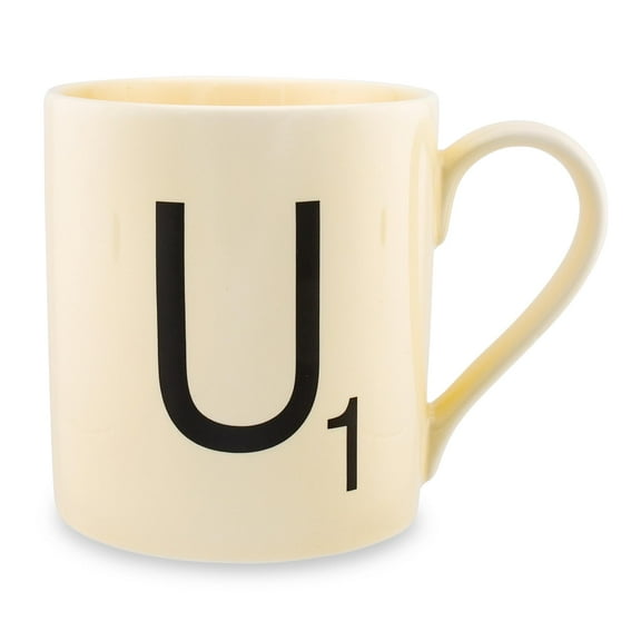 Wild and Wolf Scrabble Coffee Mug - Choose Your Letters Letter U Unisex
