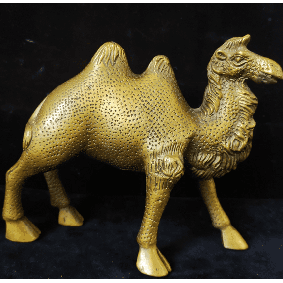 Wild anmimal sculpture, Brass camel Statue Home Decor miniature Collect Big camel Ornaments Copper art Ferocious copper camel statue fs223