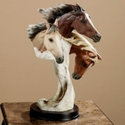Wild at Heart Horse Sculpture Earth Tones 16 Inches Tall