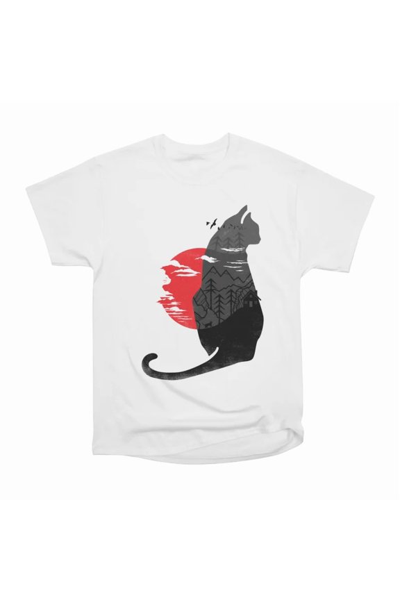 Wild is the Cat Japanese Style Sumie T-Shirt Tee Gift For Him Merch For Her Apparel For Fr