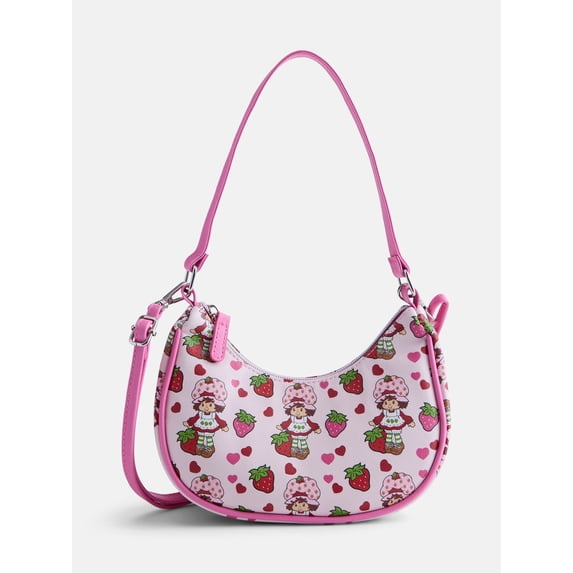 WildBrain Strawberry Shortcake Girls Hobo Shoulder Bag, Pink
