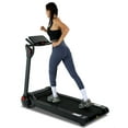 thumbnail image 1 of WildBreak 3.0 HP Folding Treadmill, 0.6-8 mph, with 14.5" LCD Display & Pulse Detection, Black, 1 of 9