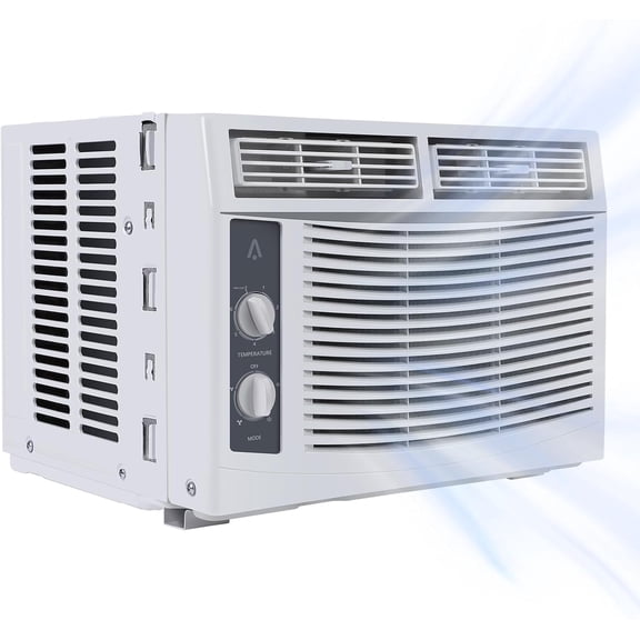 Riedhoff 5000 BTU Window Air Conditioner, Mechanical Control AC Unit, for 150 Sq.Ft, White