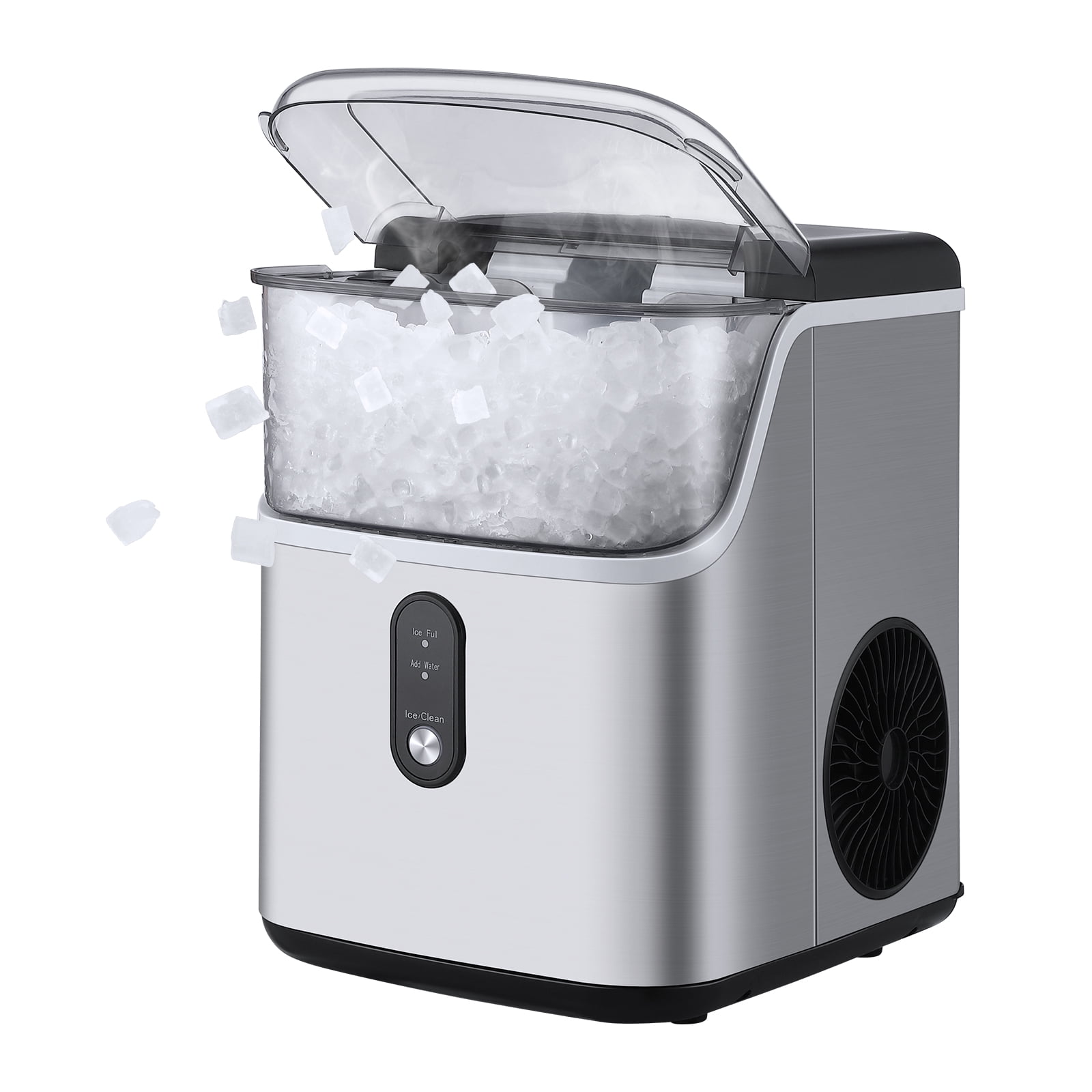 WildBreak Ice Maker HZB-15NB, 36 Lbs/24 hours, Soft Chewable Ice, 310 Watt, Silver