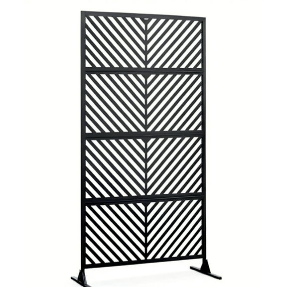 Riedhoff Metal Outdoor Panel Privacy Screens, 71 ×40 inch, Heavy-Duty Rust-Resistant, Black