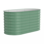 WildBreak Raised Garden Bed 4 x 2 x 2 feet, Galvanized Raised Plant Box, Green