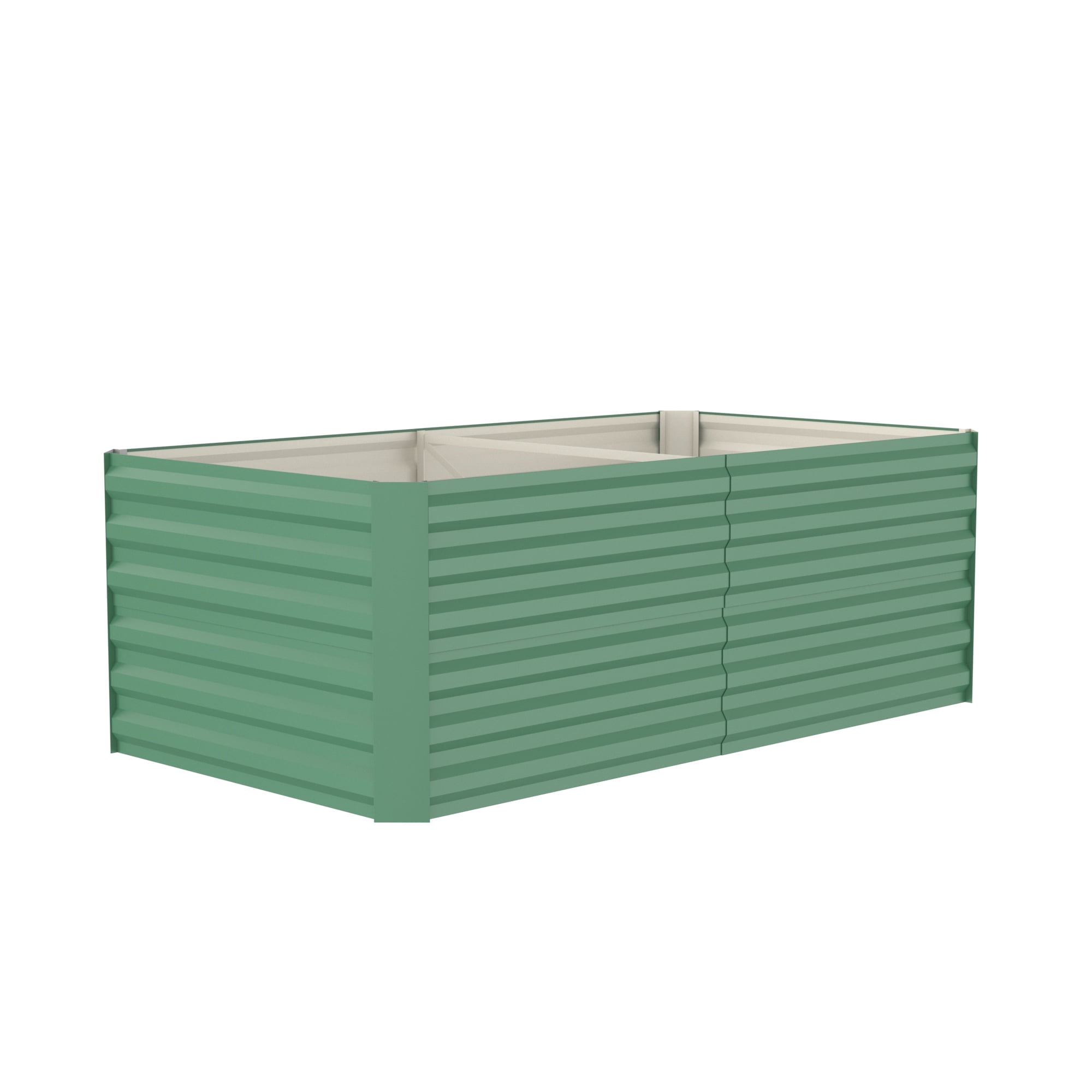 Riedhoff Steel Raised Garden Bed, Rectangle Rust Resistant Green, 6 x 3 x 2 ft, 1 Pack, Green