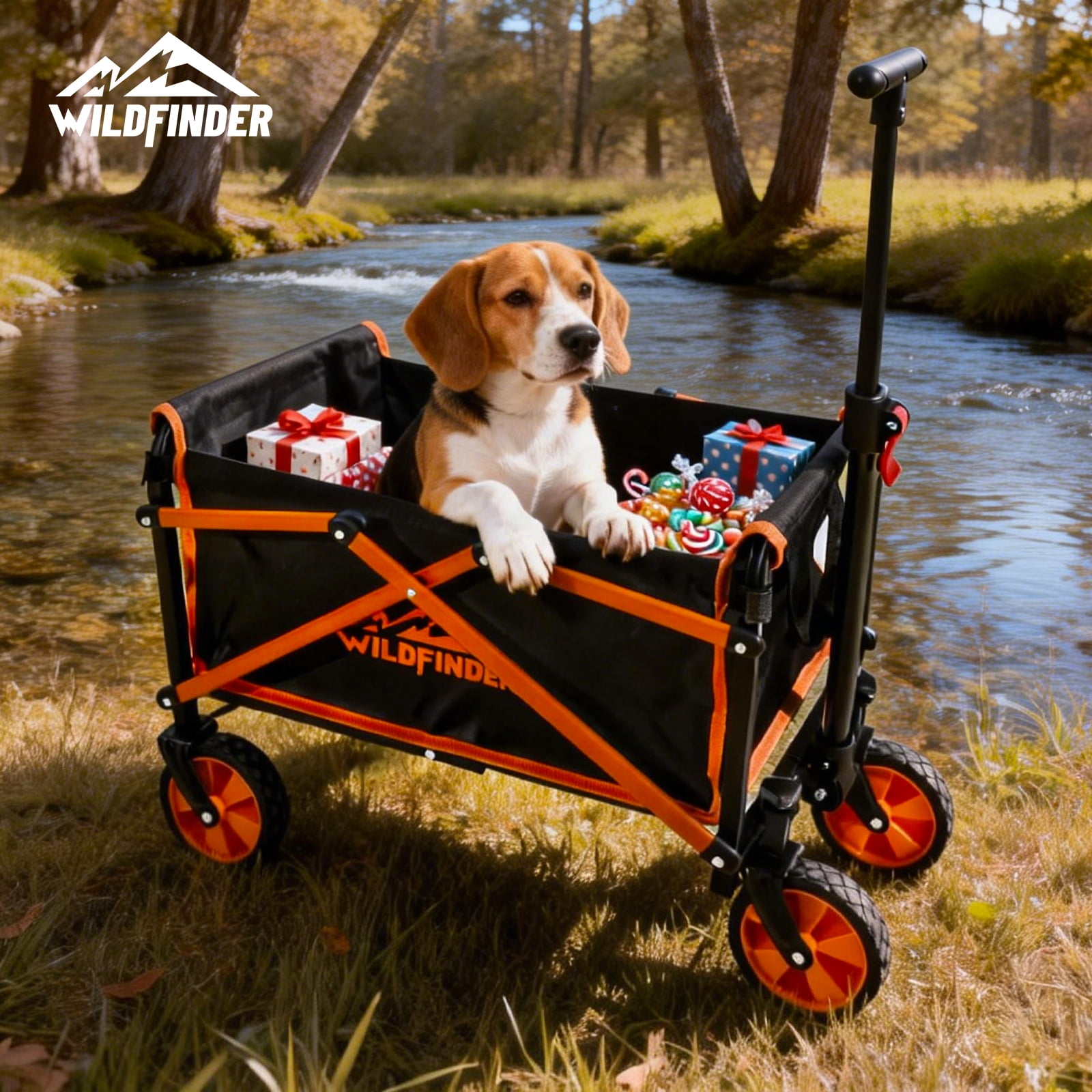 WildFinder All-Terrain Collapsible Wagon, Heavy Duty Foldable